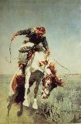 William Herbert Dunton Bronc Rider France oil painting artist